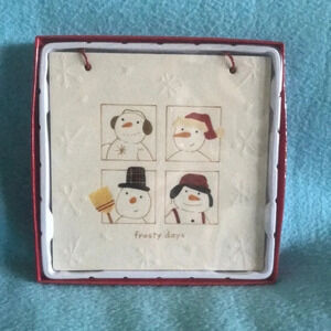 Hallmark “Frosty Days” ceramic crackle art wall hanging NEW in box